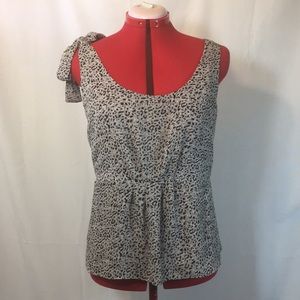 🔥 Gap Animal Print Shoulder Tie Tank Sz M (EUC)